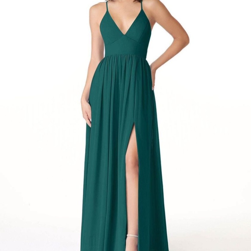 AZAZIE formal | bridesmaid long dress teal color